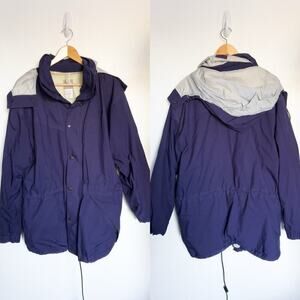 Vintage North Face Goretex Drawstring Hood Lightweight Jacket Large XL Purple